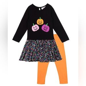 Counting Daisies 2pc Halloween Outfit Size 5 Long Sleeve Top & Leggings NEW